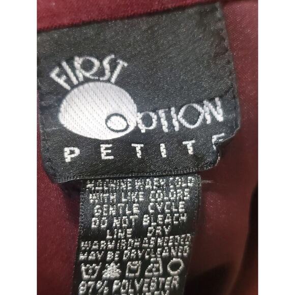 First Option Womens Maroon Single Breasted Four Button 2 Piece Pants & Coat MP - Picture 9 of 12